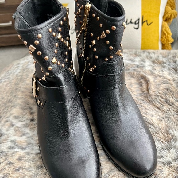 Black Leather Booties - Picture 2 of 5